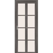 Складные дверь эко шпон twiggy Твигги-11.3 остекленная Grey Melinga Mr.wood