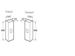 Пенал подвесной ROCA The Gap правый, цвет белый, ZRU9302738