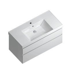 Тумба CUBO подвесная с ящиками 100, белая глянцевая Kerama Marazzi