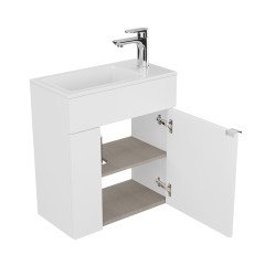 Тумба LATO подвесная с дверцей 50, белая глянцевая Kerama Marazzi