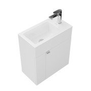 Тумба LATO подвесная с дверцей 50, белая глянцевая Kerama Marazzi
