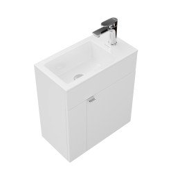Тумба LATO подвесная с дверцей 50, белая глянцевая Kerama Marazzi