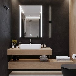 Зеркало LAPARET Electra 70*100 влагостойкое, подсветка, димер и антизапотевание (подогрев)