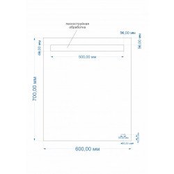 Зеркало LED 010 base 60x70 с подсветкой прямоугольное