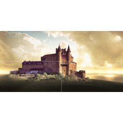 Castle Панно P4D194 80х40 (из 4 плиток) Ceramica Classic