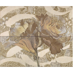 Frades Conjunto Floral Beige Панно комплект из 2 плиток 250х600 мм/500х600 мм Latina