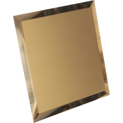 Квадратная зеркальная бронзовая плитка с фацетом 10мм КЗБ1-02 - 200х200 мм/10шт ДСТ