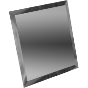 Квадратная зеркальная графитовая плитка с фацетом 10мм КЗГ1-01 - 180х180 мм/10шт ДСТ