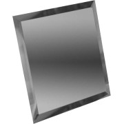 Квадратная зеркальная графитовая плитка с фацетом 10мм КЗГ1-03 - 250х250 мм/10шт ДСТ