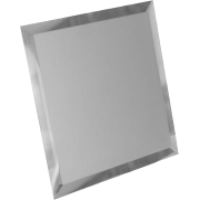 Квадратная зеркальная серебряная плитка с фацетом 10мм КЗС1-01 - 180х180 мм/10шт ДСТ