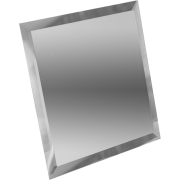 Квадратная зеркальная серебряная плитка с фацетом КЗС1-15 15х15 ДСТ