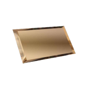 Прямоугольная зеркальная бронзовая плитка с фацетом 10мм ПЗБ1-01 - 240х120 мм/10шт ДСТ