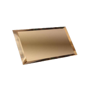 Прямоугольная зеркальная бронзовая плитка с фацетом 10мм ПЗБ1-02 - 480х120 мм/10шт ДСТ