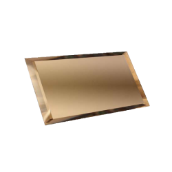 Прямоугольная зеркальная бронзовая плитка с фацетом 10мм ПЗБ1-02 - 480х120 мм/10шт ДСТ