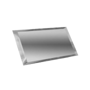 Прямоугольная зеркальная серебряная плитка с фацетом 10мм ПЗС1-01 - 240х120 мм/10шт ДСТ