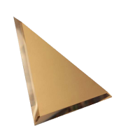 Треугольная зеркальная бронзовая плитка с фацетом 10мм ТЗБ1-02 - 200х200 мм/10шт ДСТ