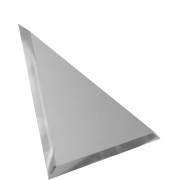 Треугольная зеркальная серебряная плитка с фацетом 10мм ТЗС1-01 - 180х180 мм/10шт ДСТ