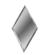 Зеркальная серебряная плитка РОМБ РЗС1-01 20х34 ДСТ