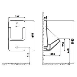 Писсуар сенсорный URINAL цв. белый TP640-00CB00E-0001