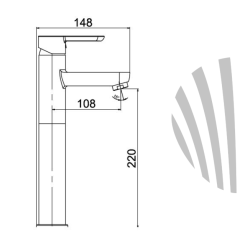 Смеситель для раковины LAPARET LEGNA высокий N3014402LPT