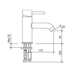 Смеситель для раковины LAPARET MINILIADA N2011702LPT