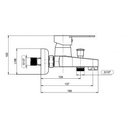 Смеситель для ванны/душа LAPARET MOLERA N2033502LPT
