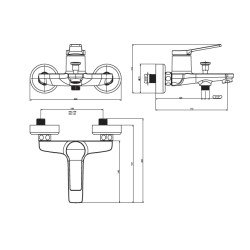 Смеситель для ванны/душа LAPARET NOBIA N2038102LPT