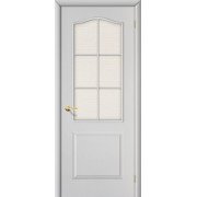 Специальные дверь строительные без отделки Классик остекленная Белый Грунт BRAVO