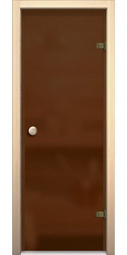 Специальные дверь для сауны бани Кноб Е остекленная Бронза Сатинато Акма