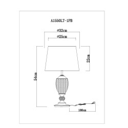 Настольная лампа Arte Lamp Radison A1550LT-1PB