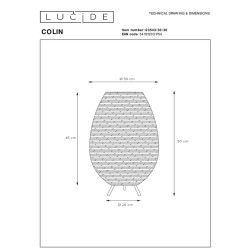 Настольная лампа Lucide Colin 03543/50/30