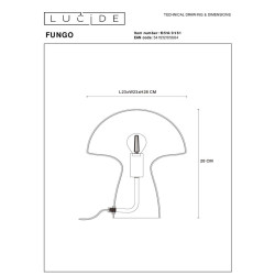 Настольная лампа Lucide Fungo 10514/01/61