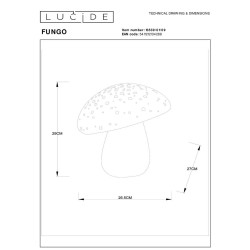 Настольная лампа Lucide Fungo 13539/01/09