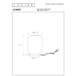 Настольная лампа Lucide Joanet 45594/01/65