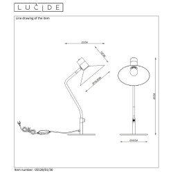 Настольная лампа Lucide Pepijn 05528/01/30