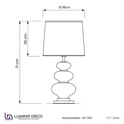 Настольная лампа Lumina Deco Briston LDT 303 CHR+BK