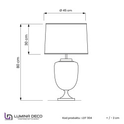 Настольная лампа Lumina Deco Olimpia LDT 304 CHR+BK