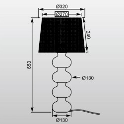 Настольная лампа Zumaline Deco TS-060216T