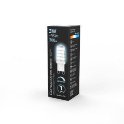 Лампа светодиодная диммируемая Gauss G9 3W 4100K прозрачная 107309203