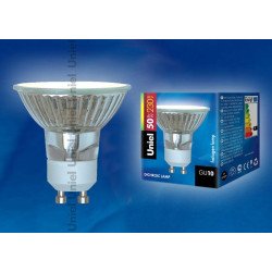 Лампа галогенная Uniel GU10 50W прозрачная JCDR-50/GU10 01094