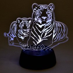 Светодиодная фигура Uniel ULI-M508 RGB/3AA Tiger Family/Black UL-00008403