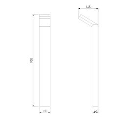 Уличный светодиодный светильник Elektrostandard Sensor 1542 Techno Led черный a053948