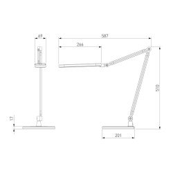 Настольная лампа Eurosvet Modern 80420/1 графит