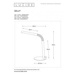 Настольная лампа Lucide Gilly 36612/03/31