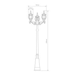 Садово-парковый светильник Elektrostandard Classic a025753