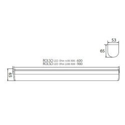 Светильник для зеркал в ванную с выключателем Kanlux ROLSO LED IP44 15W-NW 26700