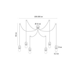 Подвесная люстра Arte Lamp Bender A4321SP-6GY