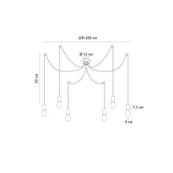 Подвесная люстра Arte Lamp Bender A4322SP-6BK