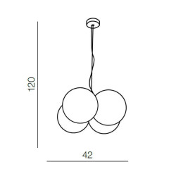 Подвесная люстра Azzardo Aris 4 pendant AZ2056