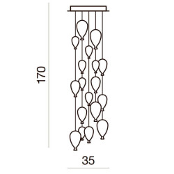 Подвесная люстра Azzardo Balloon AZ2164